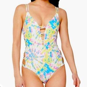 Jessica Simpson Go with the Flow Double Strap Mio One-Piece Swimsuit